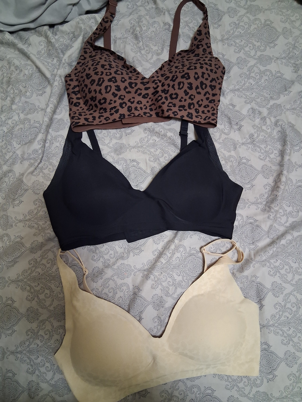 Seamless Everyday T-Shirt Bra - Black, Nude & Leopard